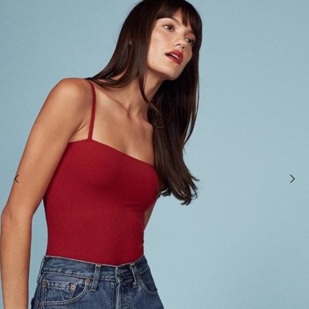 Reformation Cherry Christy Bodysuit